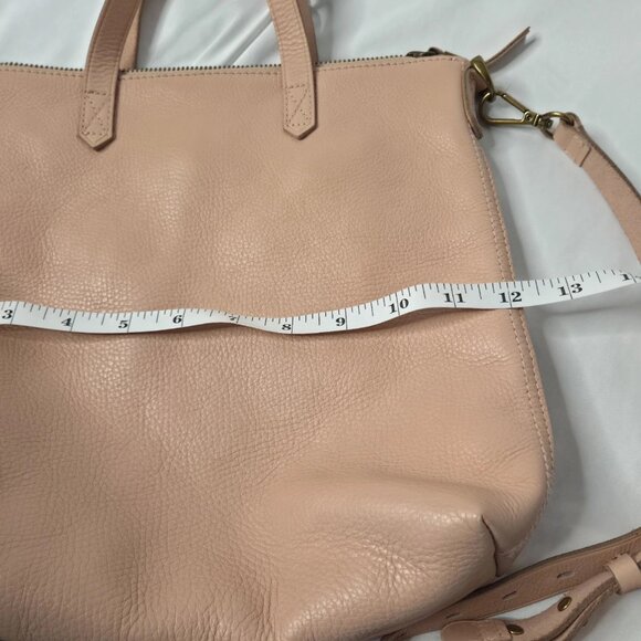 Madewell Women's Zip Top Crossbody Transport Bag Pink Leather - Picture 4 of 12